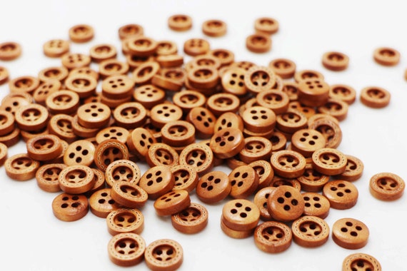 Round Wood Buttons