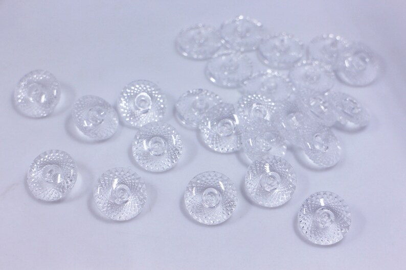 Clear Acrylic Shank Buttons Transparent Shank Button Back | Etsy