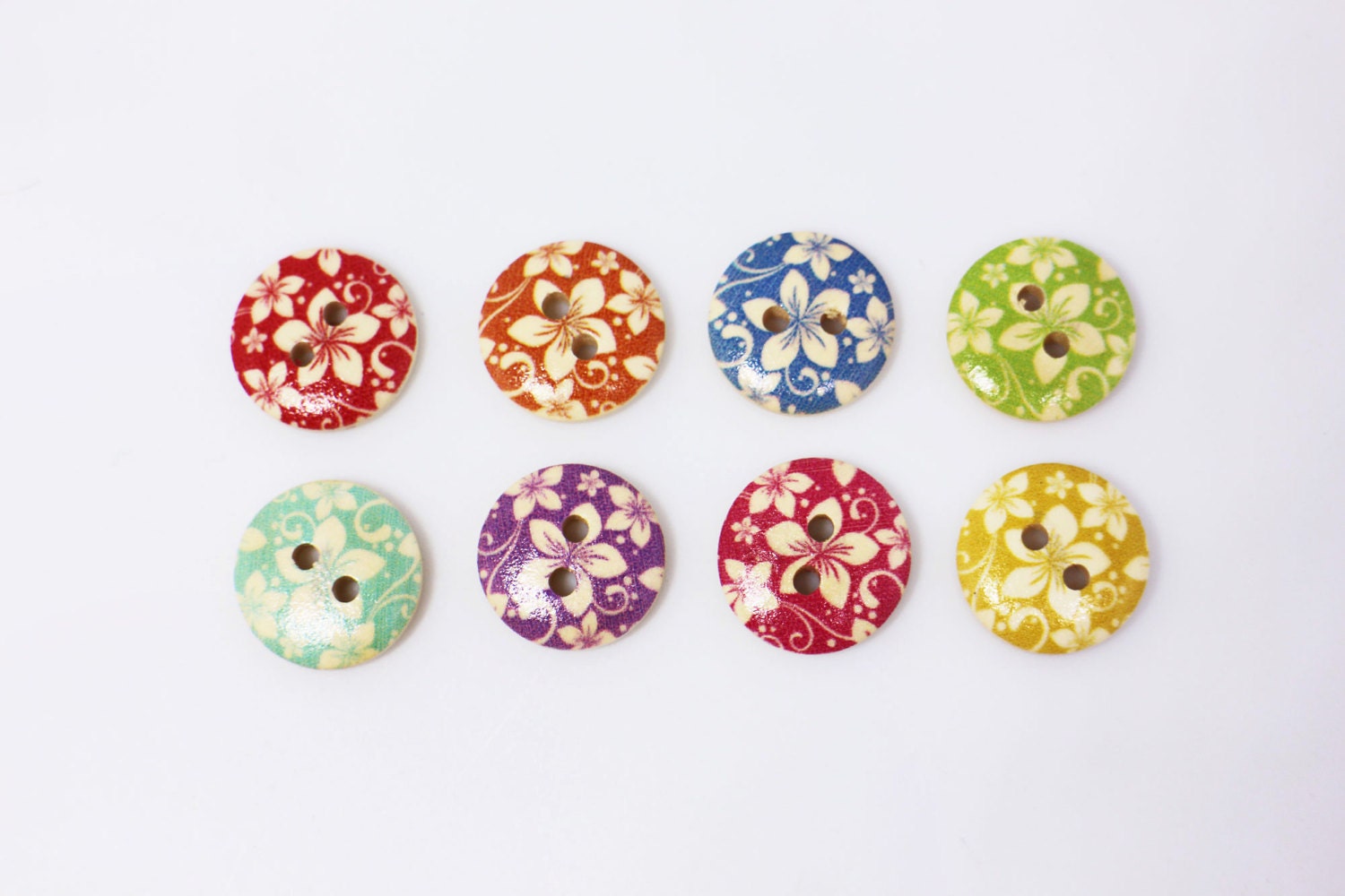 Small Japanese Sakura Wooden Button Floral Buttons - Etsy UK