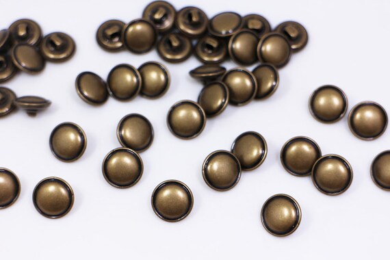Lot De 12 Boutons En Métal Gravé Bronze Antique - 23 Mm, Pour Blazer, Costume, Couture