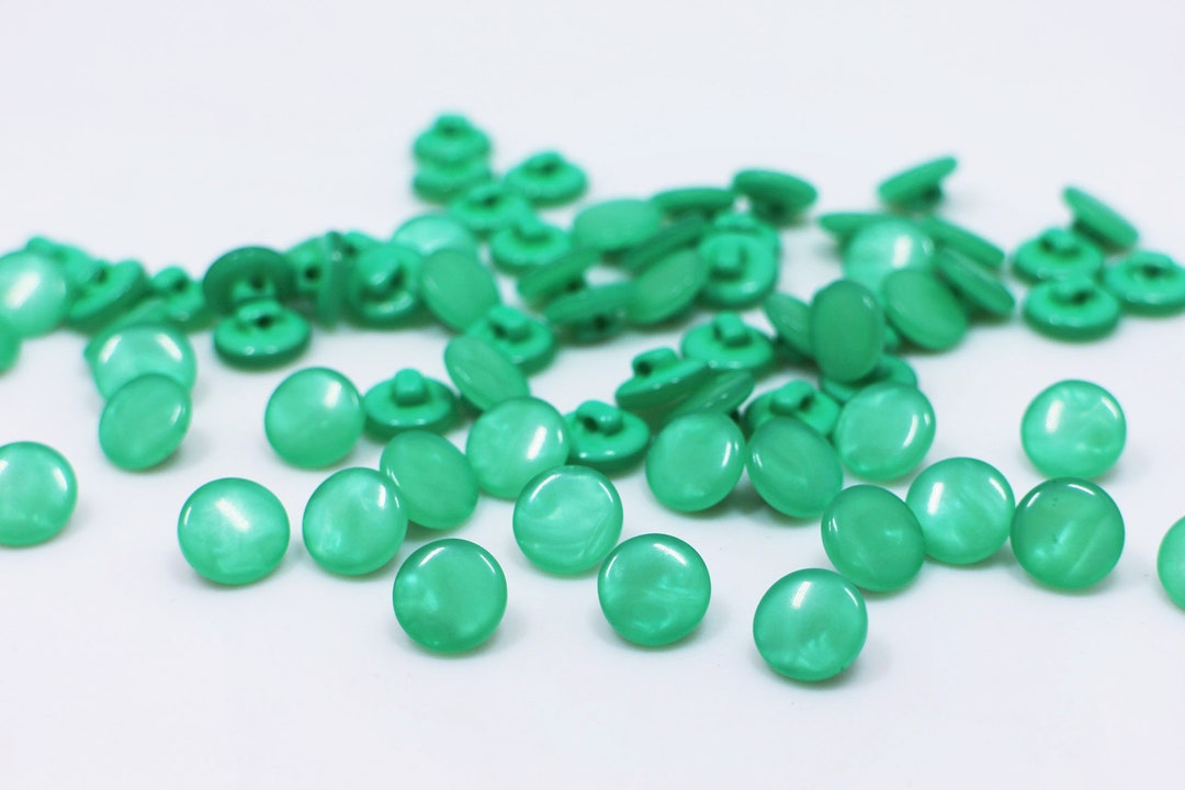 Green Shank Buttons, Round Mushroom Shaped, Shell Looking, Glossy ...