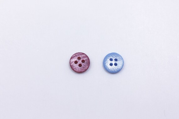 Multi-Color Polyester button - 11.70MM Four holes Shirt shiny button -  Blouse Button - Tiny Button for craft - All Color Button available