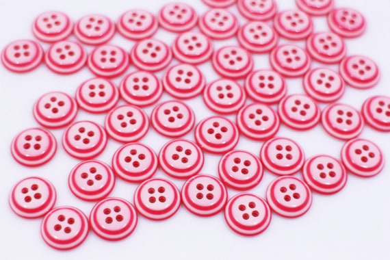 Red Button 18L Sewing Button for Coats 4 Hole Buttons for Craft 11mm  Buttons for Sewing 0.45inch Buttons for Shirt Plastic Buttons for Pants
