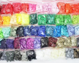 T5 Size 20 Glossy Snap Fastener, Snap Button, B1 to B60 Press Stud, Baby Children Snaps Popper, Color of your choice,Upholstery Button, 12mm
