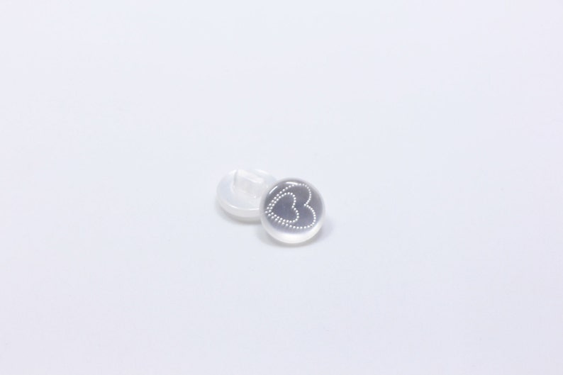 12mm Shirt Button Mushroom Shape Button Resin Buttons Children Baby Small Shanks Button Blouse Button Shiny White Heart Shank Button