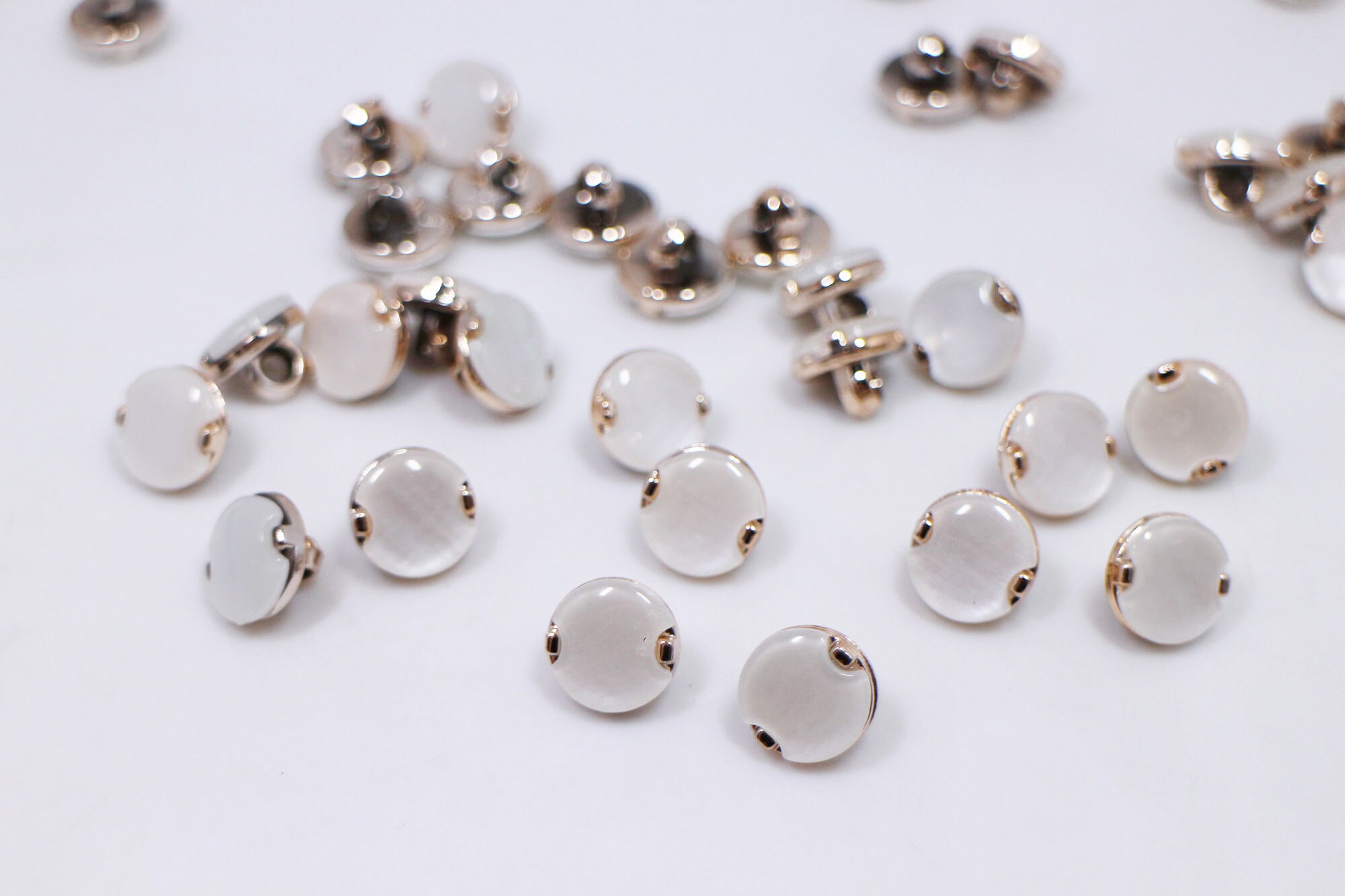 Pearl White Shank Buttons Shiny Shank Button Decorative Etsy UK