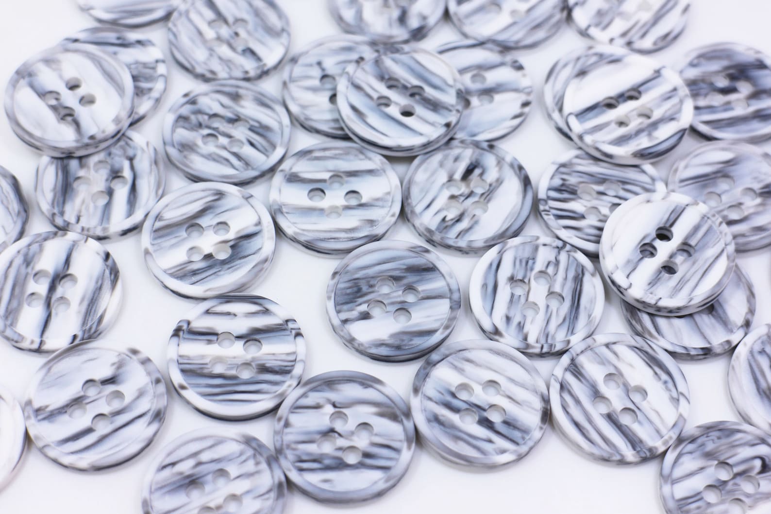 White Marble Pattern Button, White and Black Button, Stylish Button ...