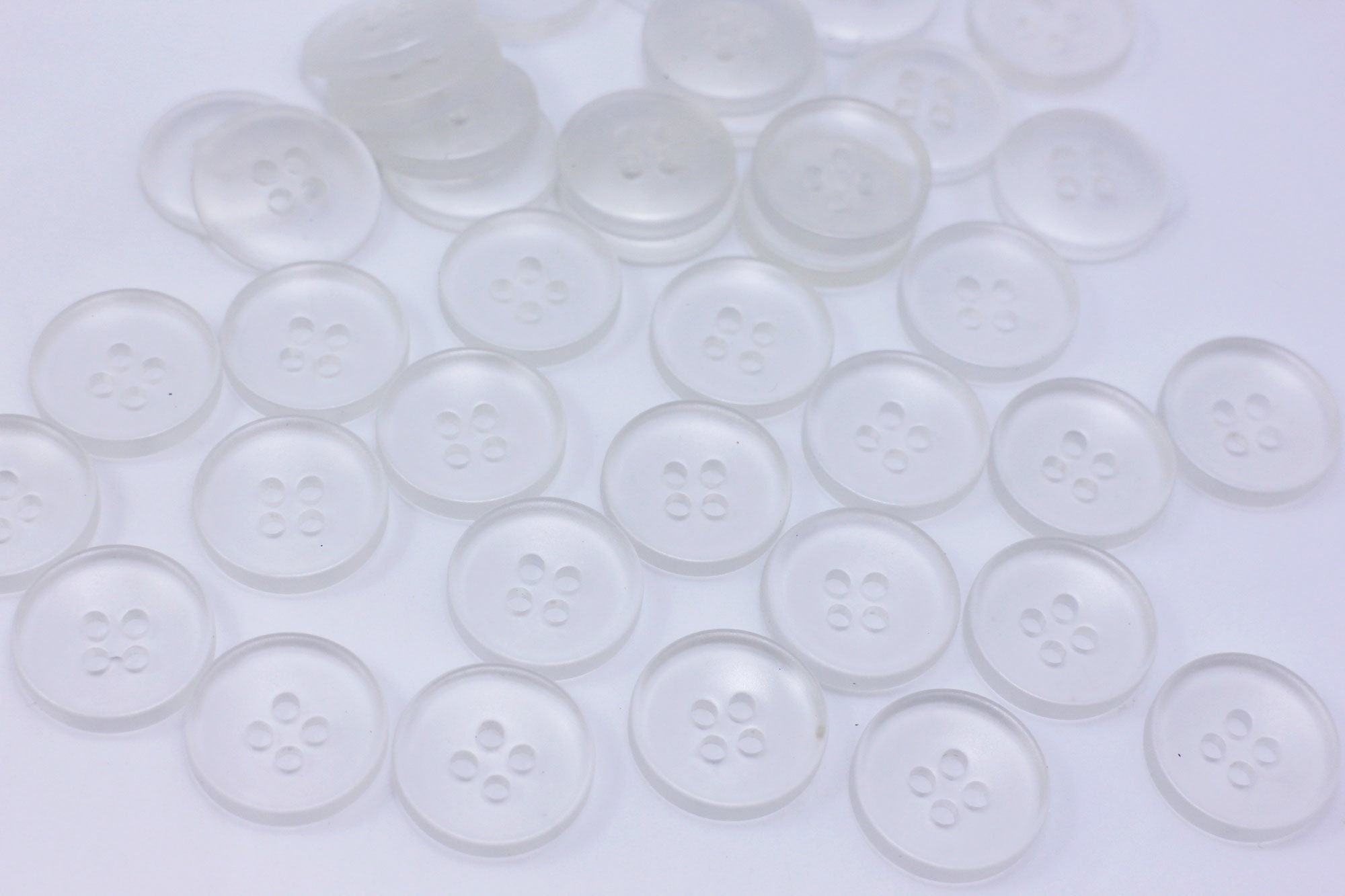 Matte Frosted Clear Buttons, Large Size, Transparent, Four Holes, Bowl  Shape, for Sewing DIY Jacket Coat, 18mm, 0.7inch, Simple Basic, Large -   Norway