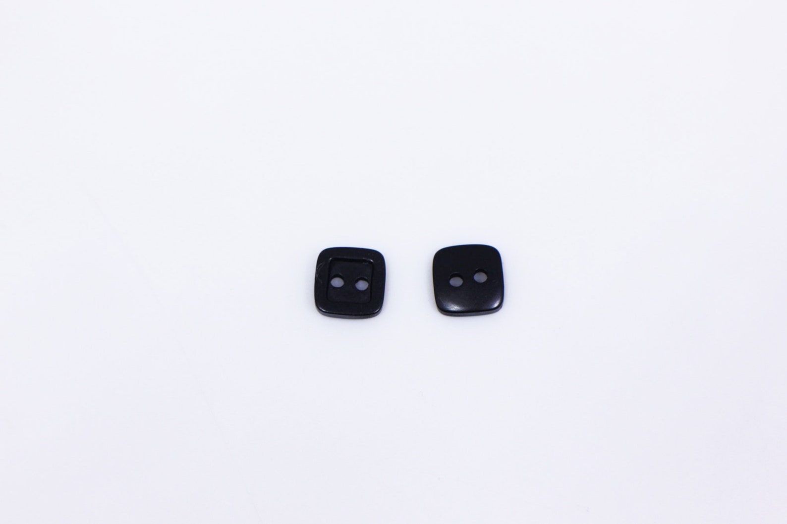 Black Square Buttons Square Shape Button Small Matte Black Etsy