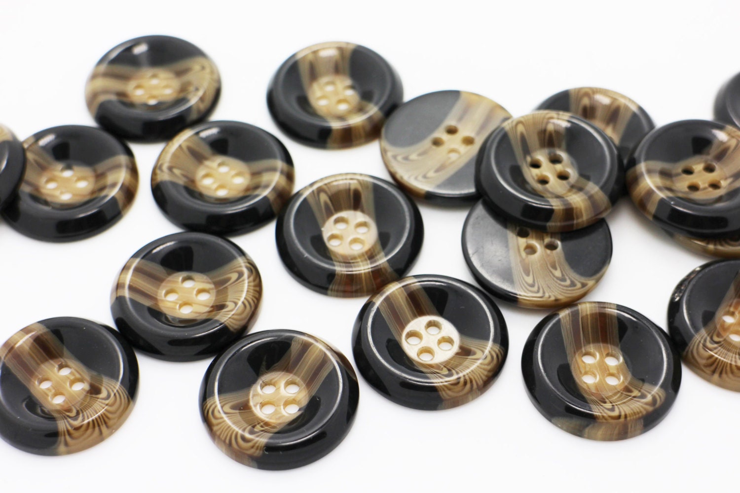 Large Dark Brown Marble Pattern Buttons Coat Button Raised Etsy