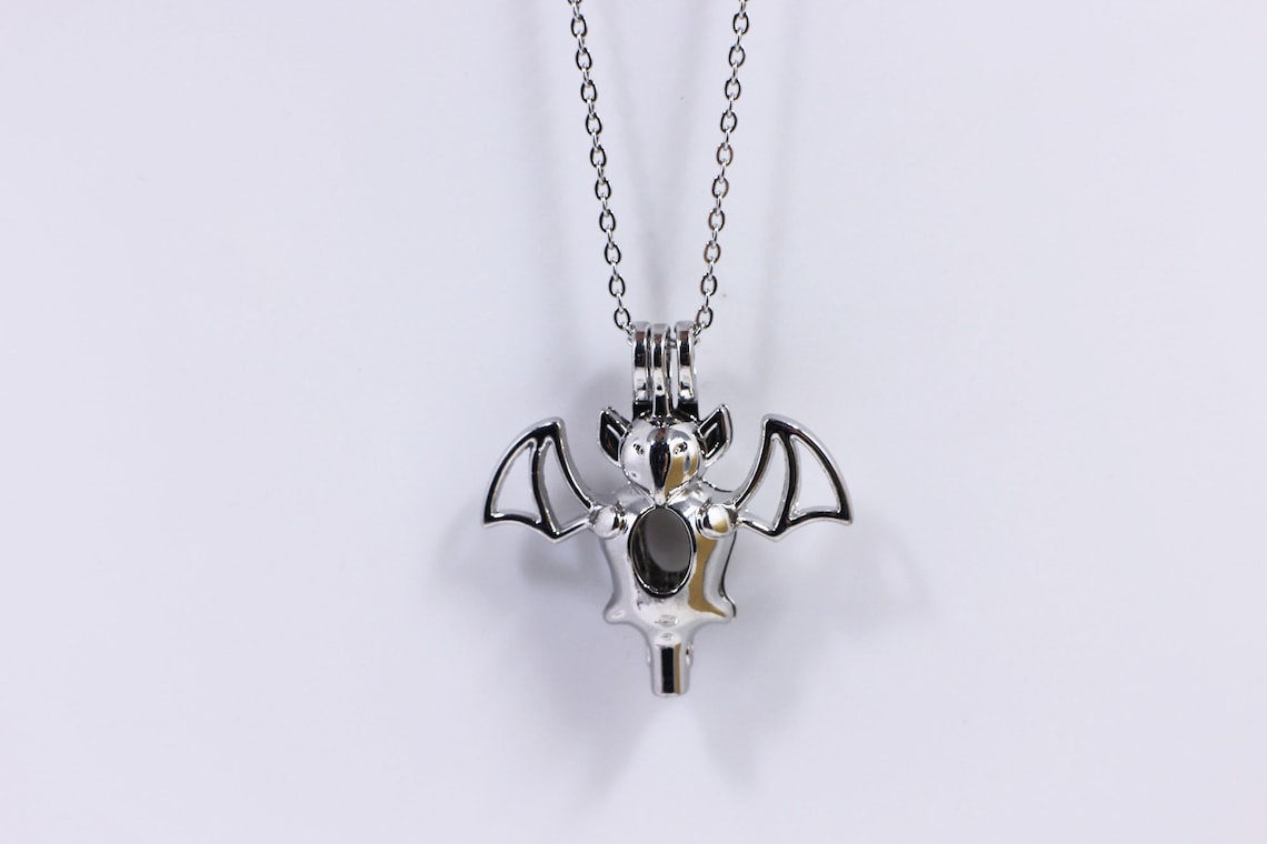 Bat Essential Oils Necklace Bats Necklace Animal Essential Etsy