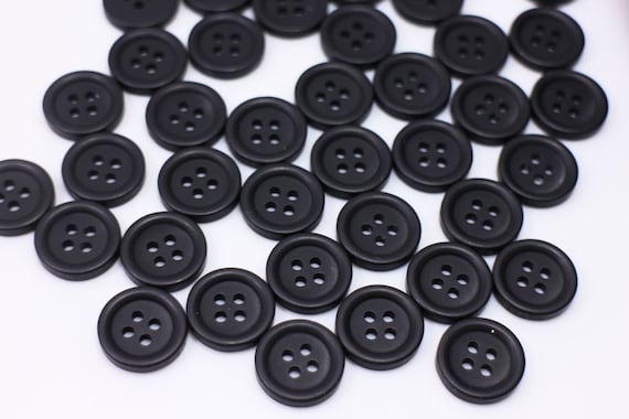 Toller schwarz glänzender Metall Knopf in Lack Optik, Schwarze Knöpfe, Knöpfe nach Farbe