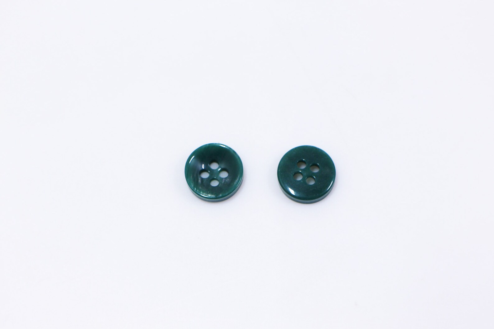 Dark Green Buttons Shell Looking Button Small Four Holes - Etsy