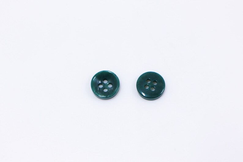 Dark Green Buttons Shell Looking Button Small Four Holes - Etsy