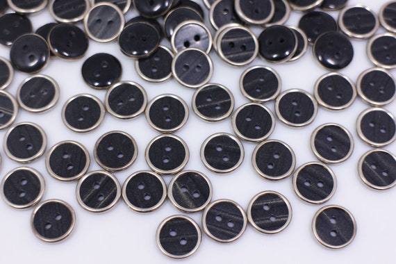 Black and on sale silver buttons