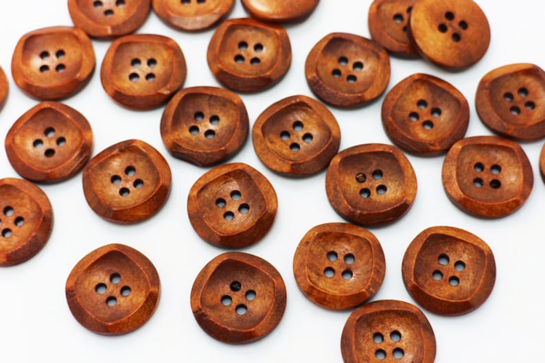 Cakes Wooden Buttons Colorful Cupcakes Two Holes Flat Children DIY 27mm 100pcs