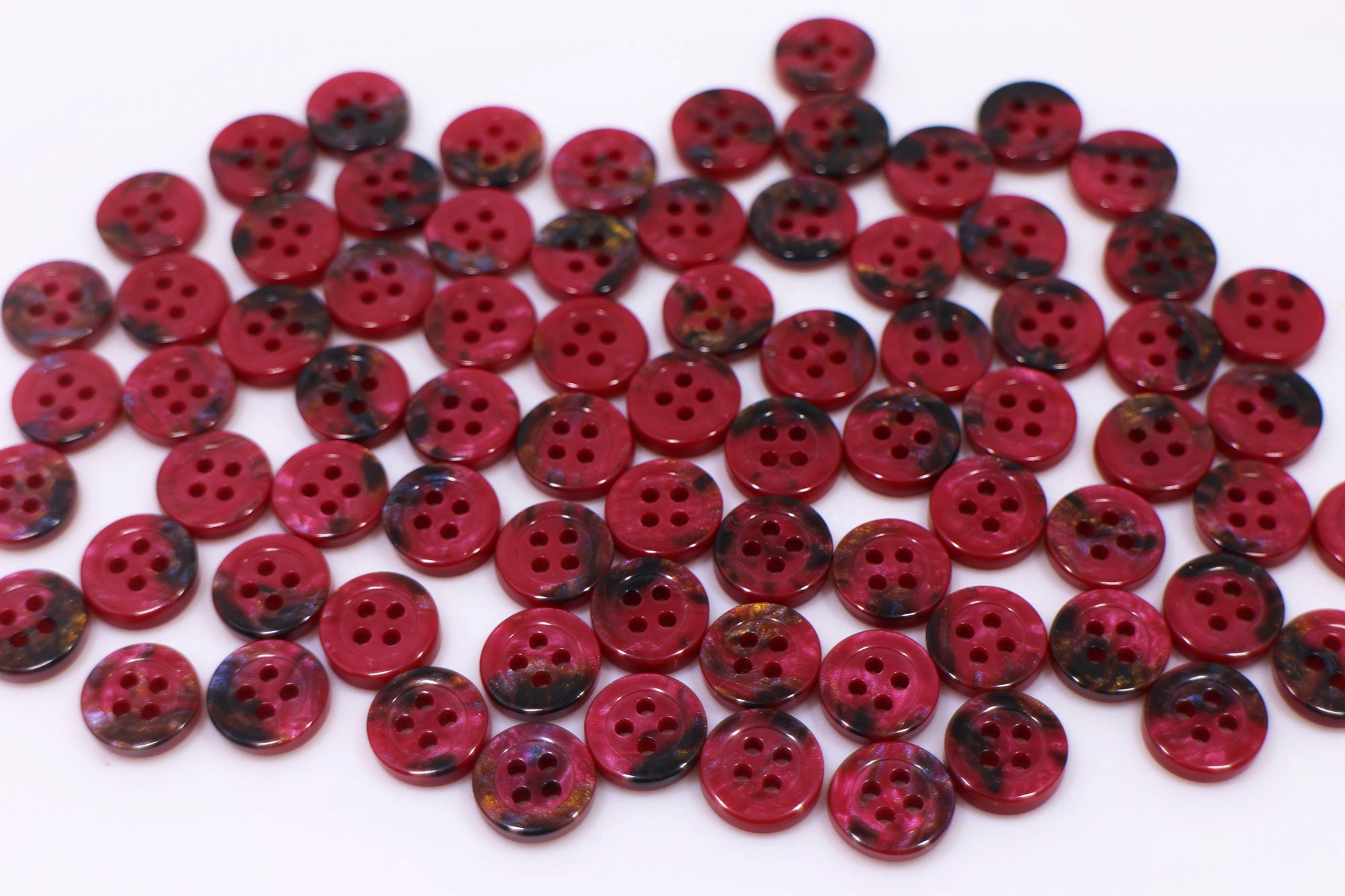 Round Red Buttons, Red Embellishment, Red Buttons - 4-Hole - 3/4in. - —  Crafted Gift Inc.