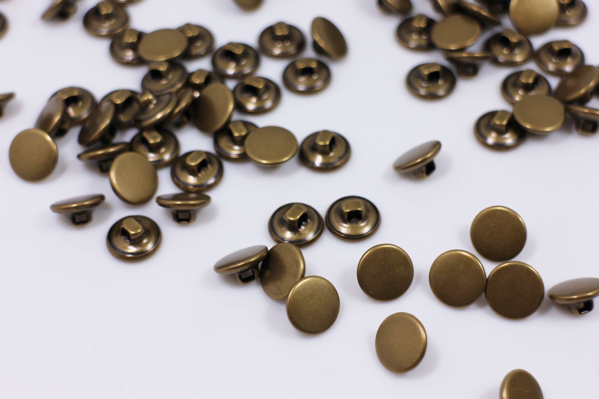 Metal Buttons (à l'unité) - Antic bronze - 12 mm