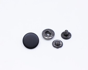 マットブラックメタルスナップボタン、布張り用品、モデル633、プレス