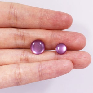 Purple Shank Button, Lavender Purple Color, Mushroom Shaped, For Sewing Cardigan Blouse Dress, Extra Small Size, 7.5mm, 10mm, Shiny Finish image 9