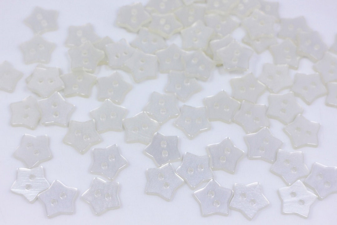 Cream White Star Buttons Star Shaped Buttons Resin Buttons - Etsy