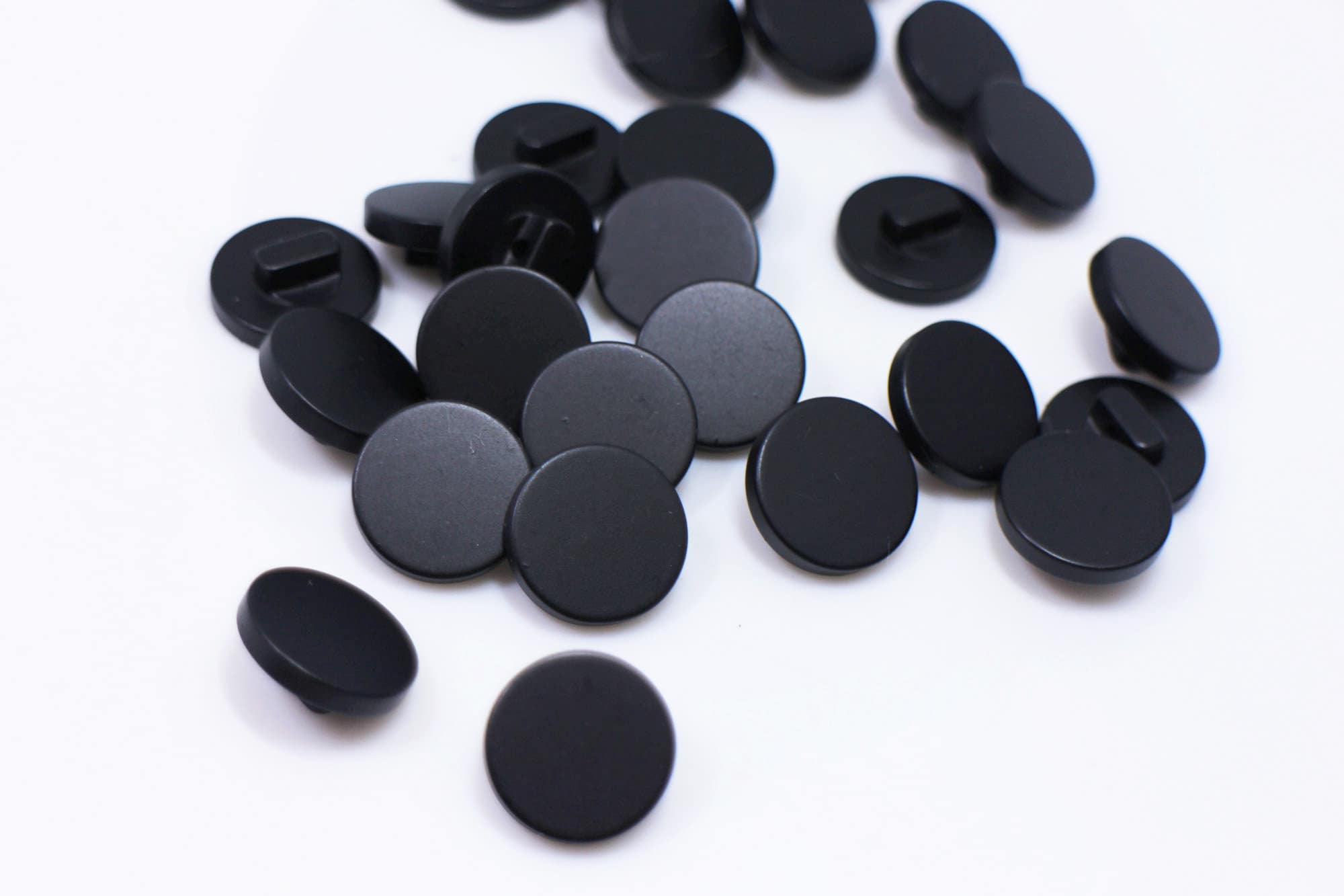 Matte Black Shank Buttons Flat Shank Button Small Black Etsy
