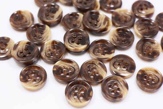 Extra Small Bronze Shank Buttons Round Mini Semi-circle Blouse Shirt 10mm 20pcs