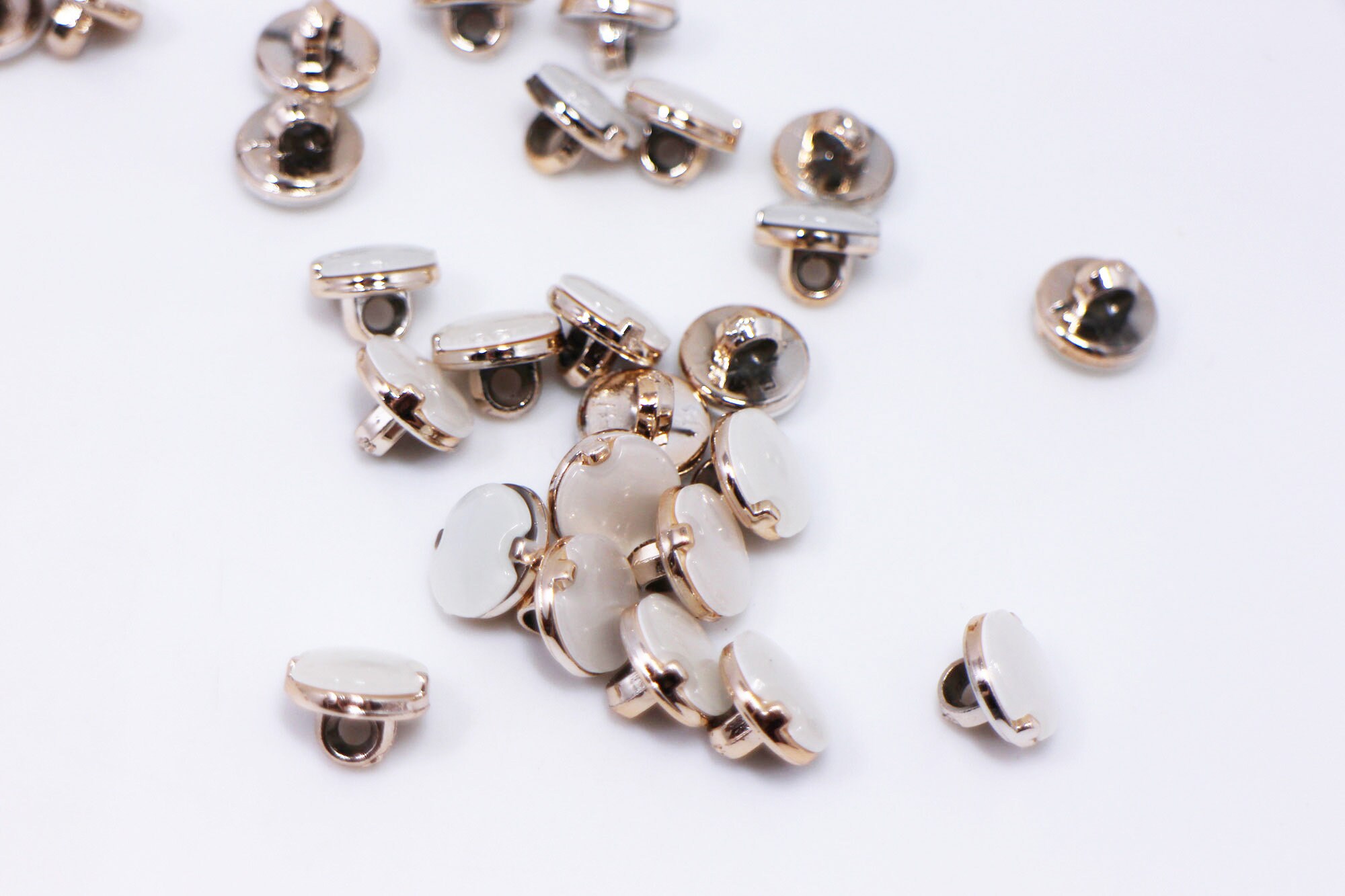 Pearl White Shank Buttons Shiny Shank Button Decorative Etsy UK