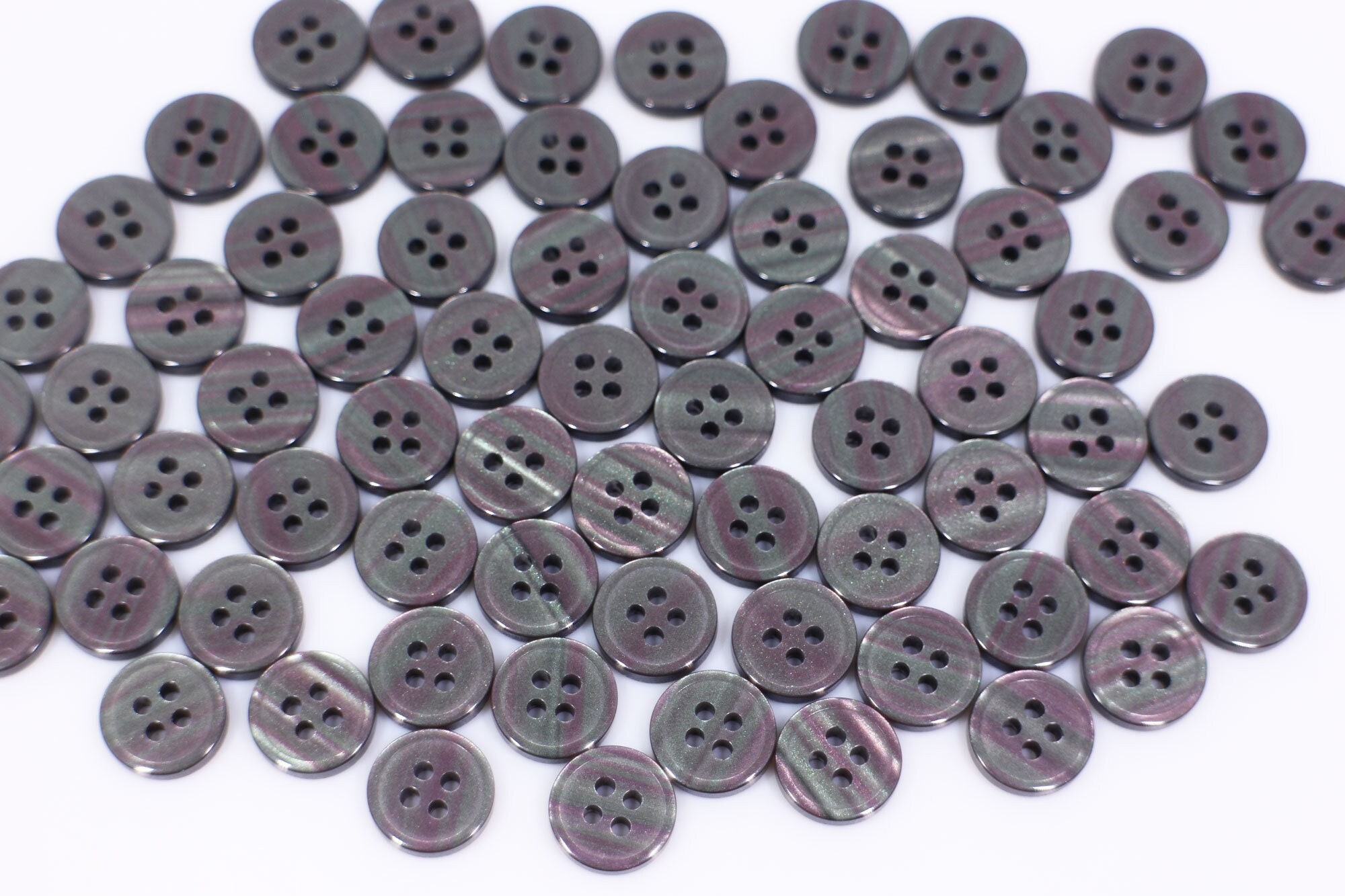 Blue Button, Light Blue Buttons, 4 Hole Lot of 10-50-100-500 Buttons  Internal Colored 9/16 13.8mm 