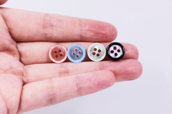 9-25mm Transparent Plastic Buttons Clear Sewing Resin Shirt Two