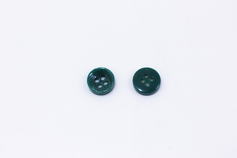 Dark Green Buttons Shell Looking Button Small Four Holes | Etsy
