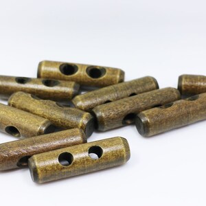 Dark Brown Wooden Toggle Button, Toggles, Two Holes Toggles, Wood ...