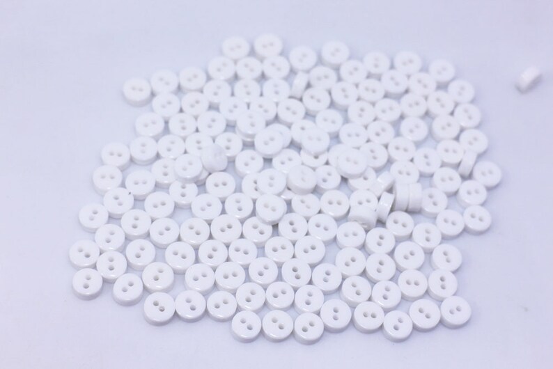 50 Mini White Button Extra Small Tiny Size Solid White - Etsy