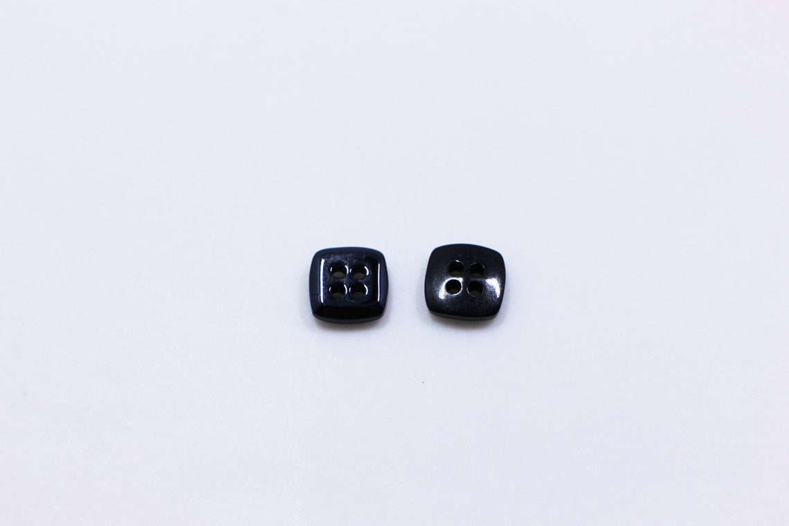 Metallic Dark Blue Square Button, Rectangular Shaped, Four Holes, for ...