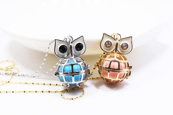 Owl Essential Oils Necklace for Perfume Aromatherapy Oil Diffuse