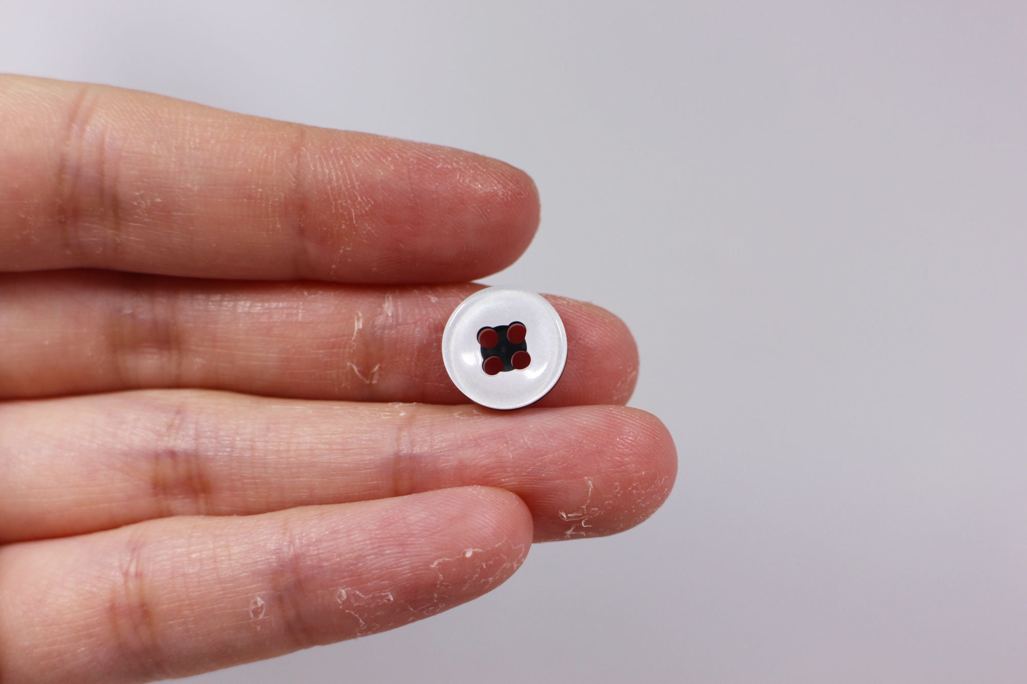 White Black Button White Button With Black Square Small Four Etsy UK