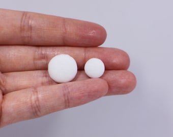 Boutons à tige en tissu blanc, pour coudre un pull cardigan bricolage, tige en plastique blanc, en forme de champignon rond, 10 mm, 15 mm, 0,4 pouce, 0,6 pouce