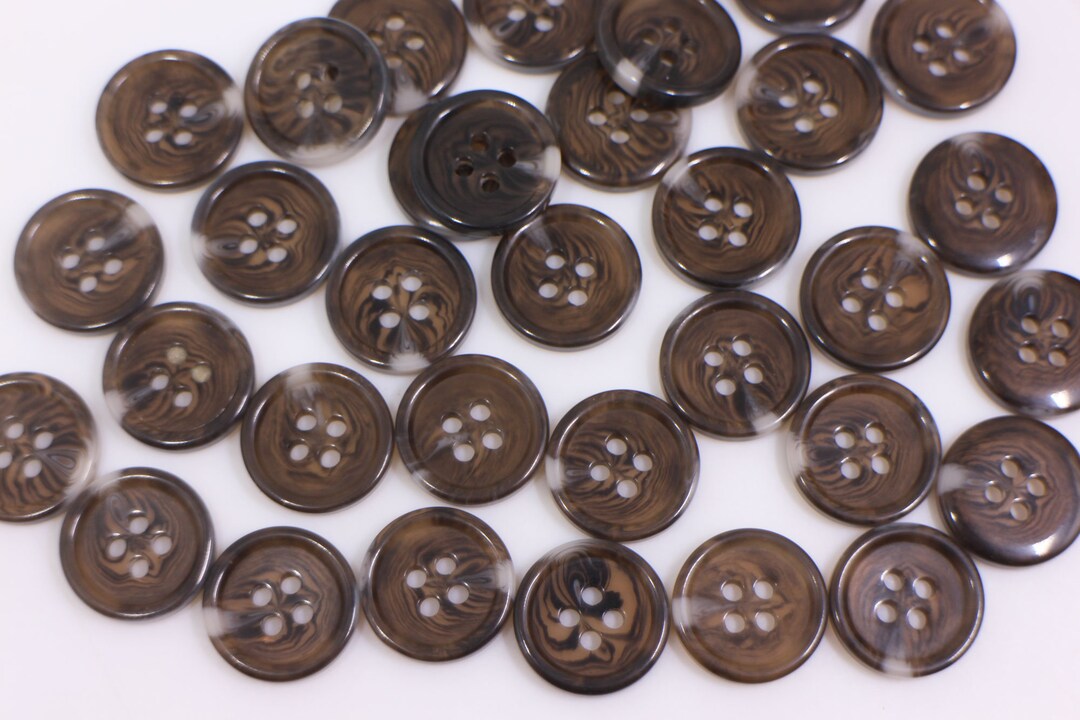 Tiger Shell Button Tiger Print Button, Dark Brown Color, Animal Print, for Sewing Jacket ...