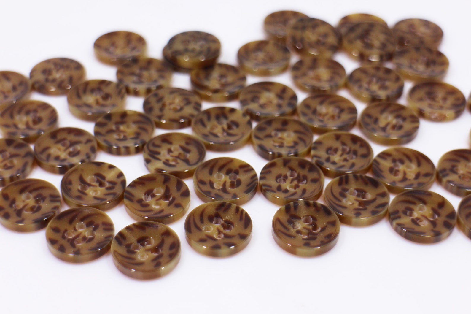 Leopard Pattern Buttons, Animal Print, Brown Color, for Sewing Jacket ...
