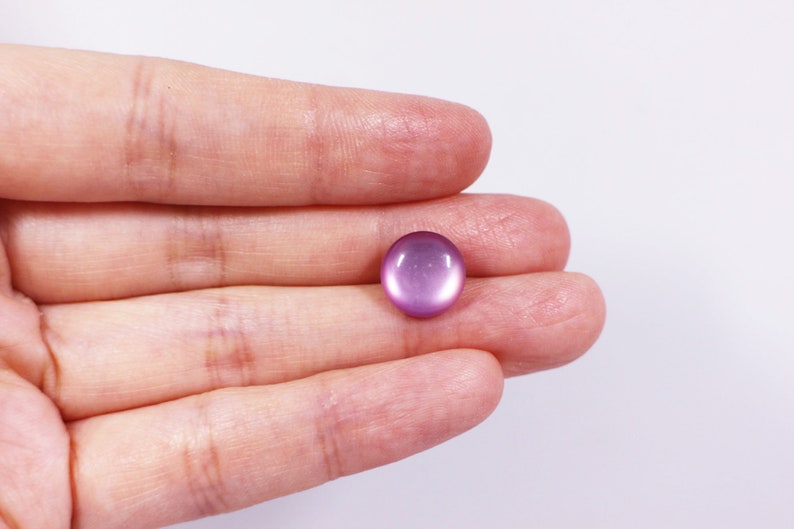 Purple Shank Button, Lavender Purple Color, Mushroom Shaped, For Sewing Cardigan Blouse Dress, Extra Small Size, 7.5mm, 10mm, Shiny Finish image 3