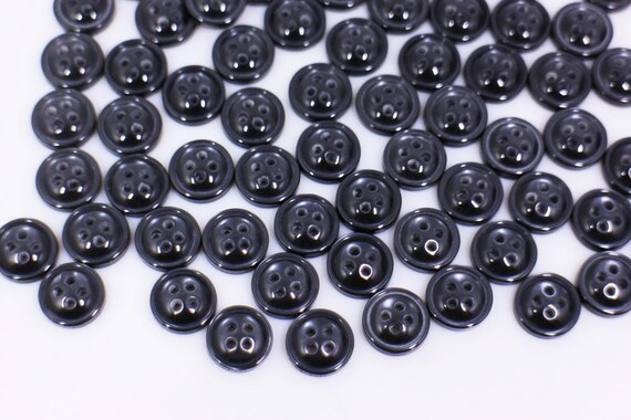 Lot De Boutons Noirs Ronds En Coton Pour Tricot/crochet - Taille Crochet 2.5