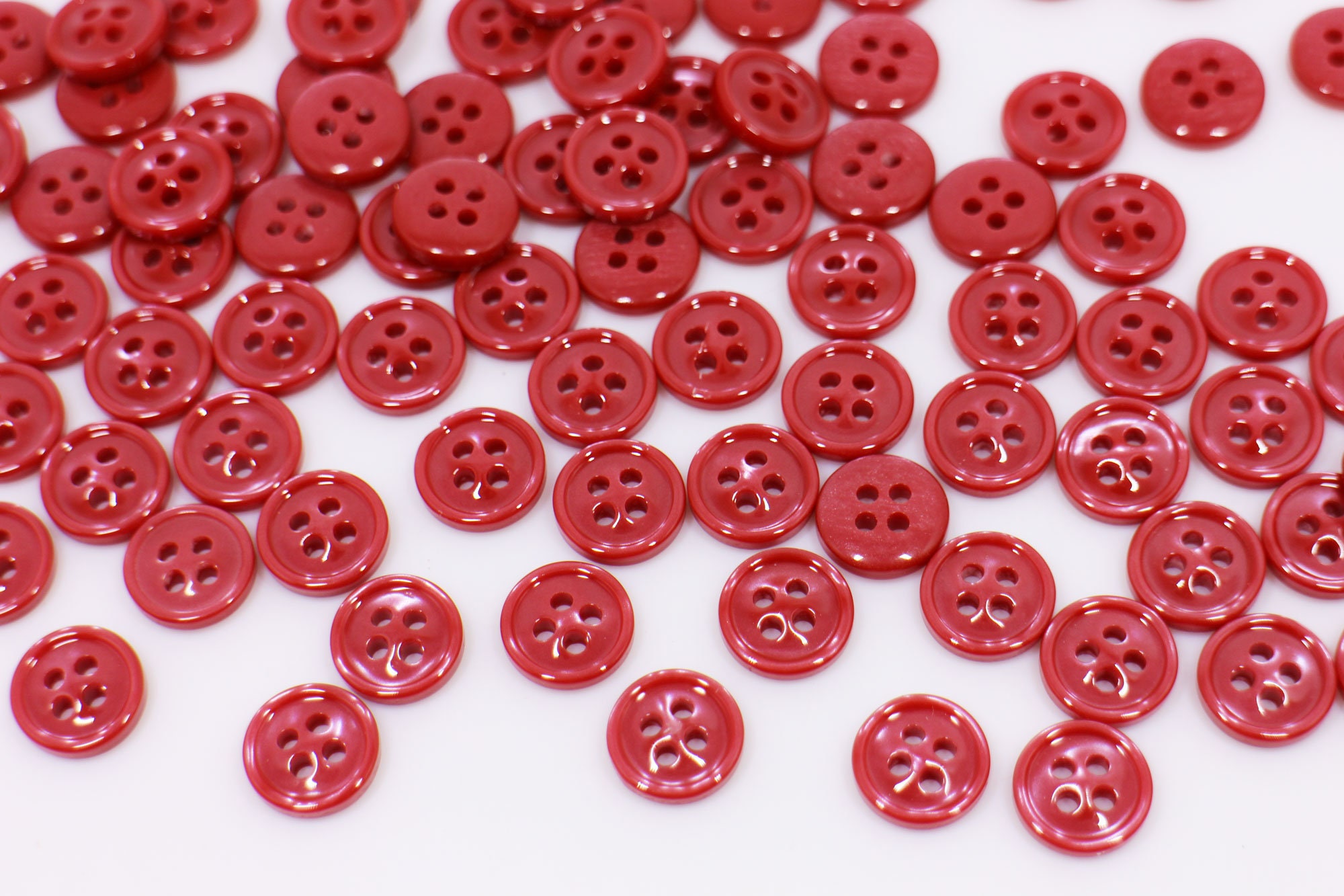 Red Buttons Shiny Buttons Shell Look Buttons Blouse Etsy UK