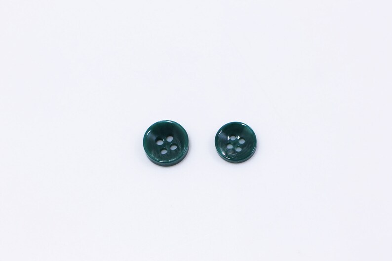 Dark Green Buttons Shell Looking Button Small Four Holes | Etsy