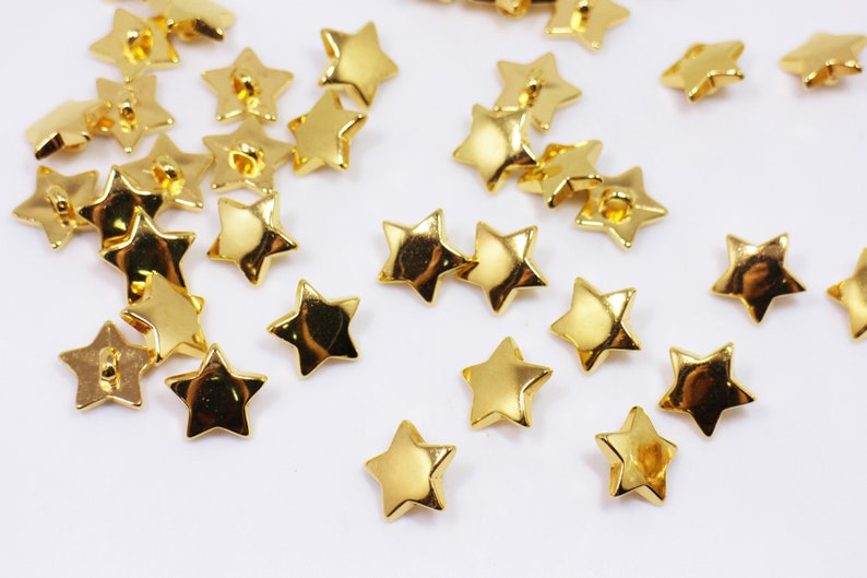 Golden Star Shank Buttons Star-shaped Buttons Blouse Button | Etsy