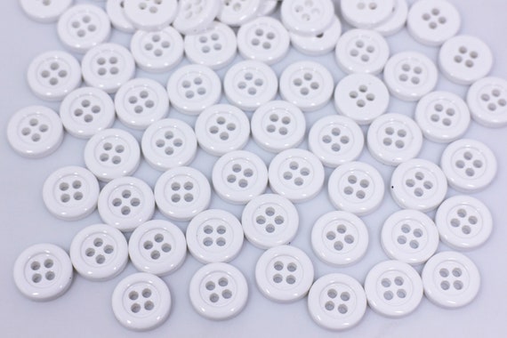 11.5mm White and gold dress shirt buttons