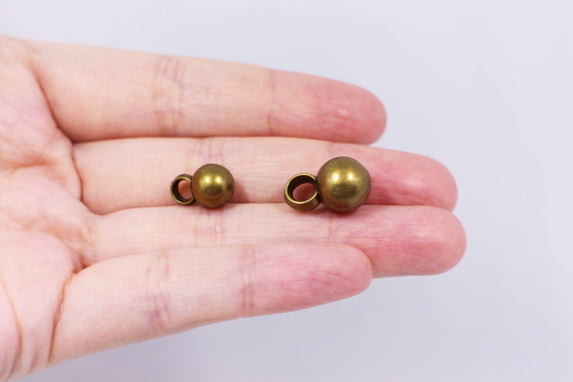 Bronze Ball Shaped Shank Button Antique Bronze Shank Button Etsy