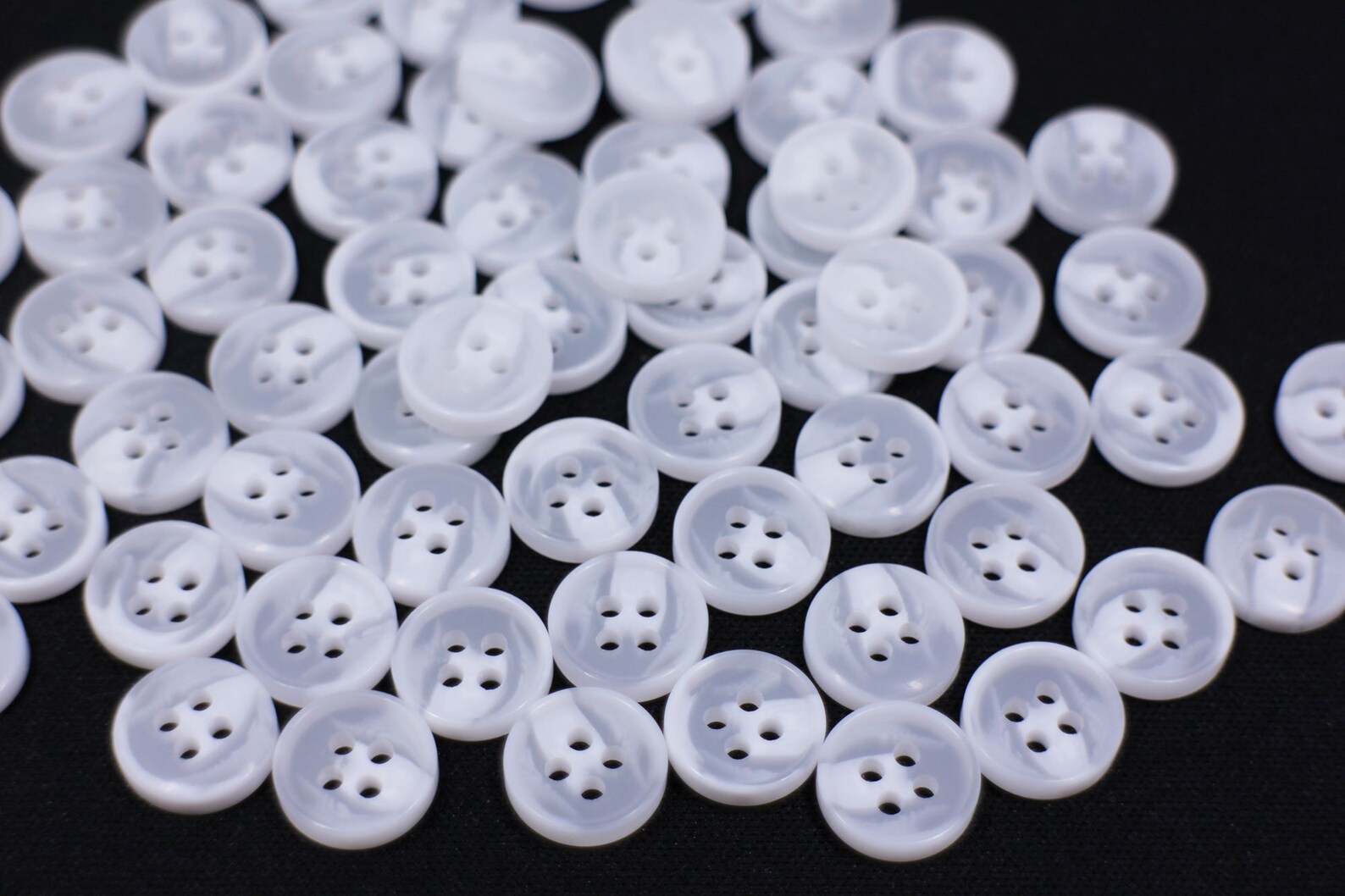 White Marble Pattern Buttons Resin Buttons Small Retro Four Etsy