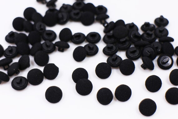 50 Pcs 1inch Large Black Buttons for Sewing Round Resin Buttons for Crafts 4 Hole Flatback Buttons for Shirt Overcoat Sweater DIY and Clothing Accesso