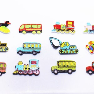 Transportation Wooden Button, Bus, Truck, Helicopter, Train, Children Button, Baby Button, Decorative Wood,Two Holes Sew On Buttons, 30mm