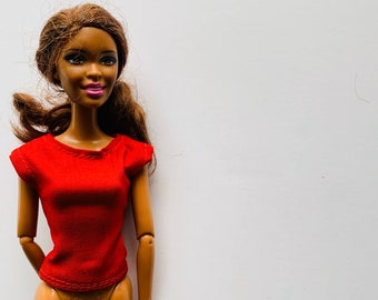 red barbie shirt